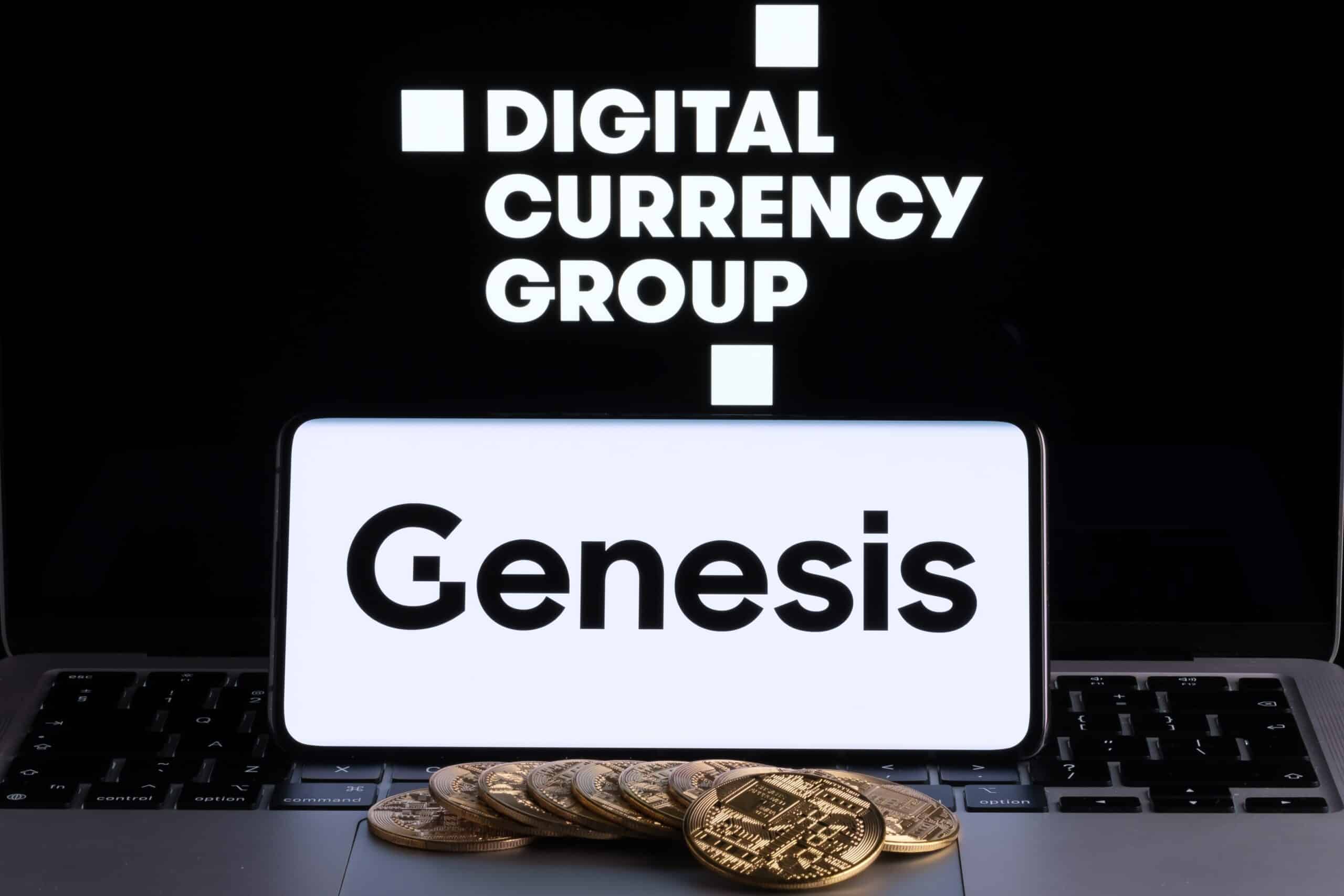 An image of Genesis logo juxtaposed against DCG logo